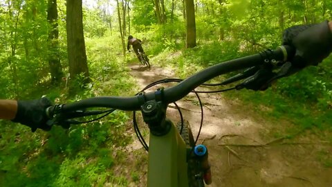 A little dirt surfing at Ft. Duffield on my new Transition Scout on Derby Day.