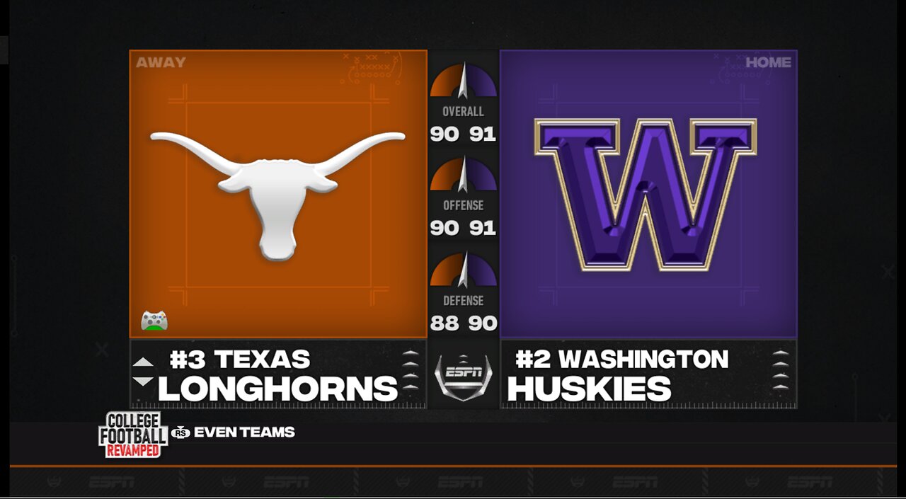 College Football Revamped: Texas v Washington Playoff Game