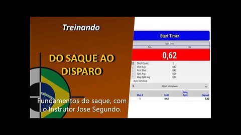 Treino com Airgun - Saque rápido, seguindo as dicas da instruçã: curso on line do IAT José Segundo