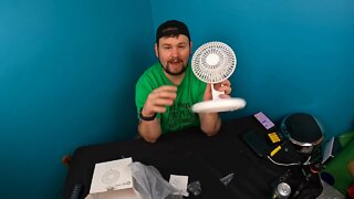 Unboxing: Portable USB Desk Fan, Feekaa 8-Inch Oscillating Desktop Fan, Small Wall Mounted Fan