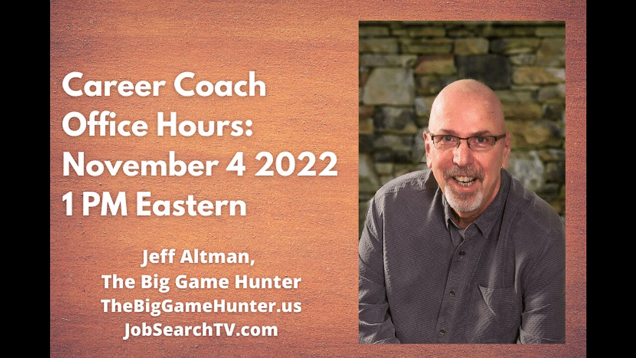 Career Coach Office Hours: November 4 2022