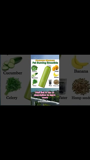 Frozen Mango Fat Burning Smoothie Recipe | Burn Stomach Fat Drinking Frozen Mango Smoothie #shorts