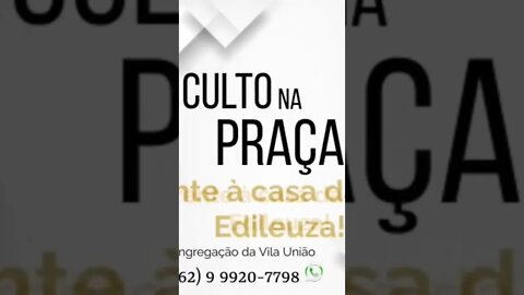 Culto na praça da feira