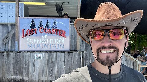 Off Ride Footage of LOST COASTER OF SUPERSTITION MOUNTAIN at INDIANA BEACH, Monticello, Indiana, USA