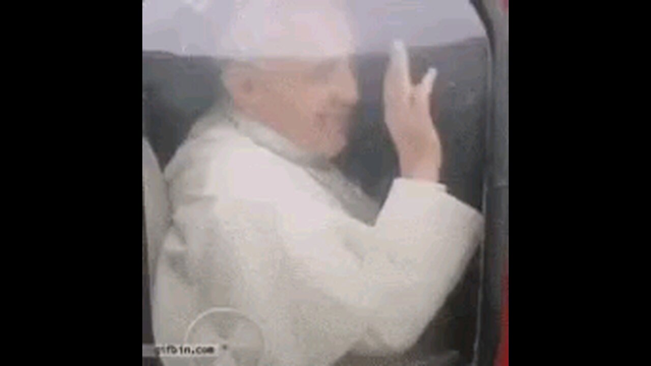 THE POPE ENJOYS A SNACK WHILE BLESSING US