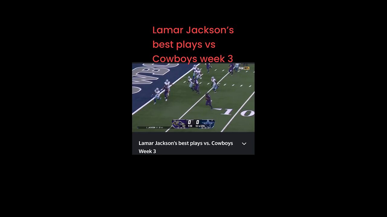 Lamar Jackson’s best plays vs Cowboys week 3