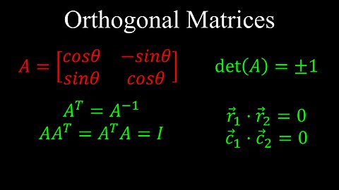 Orthogonal Matrices, Change of Orthonormal Basis - Linear Algebra