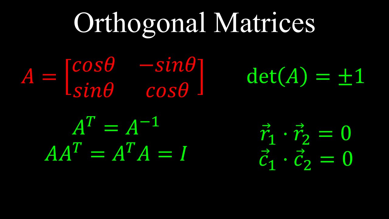 Orthogonal Matrices, Change of Orthonormal Basis - Linear Algebra