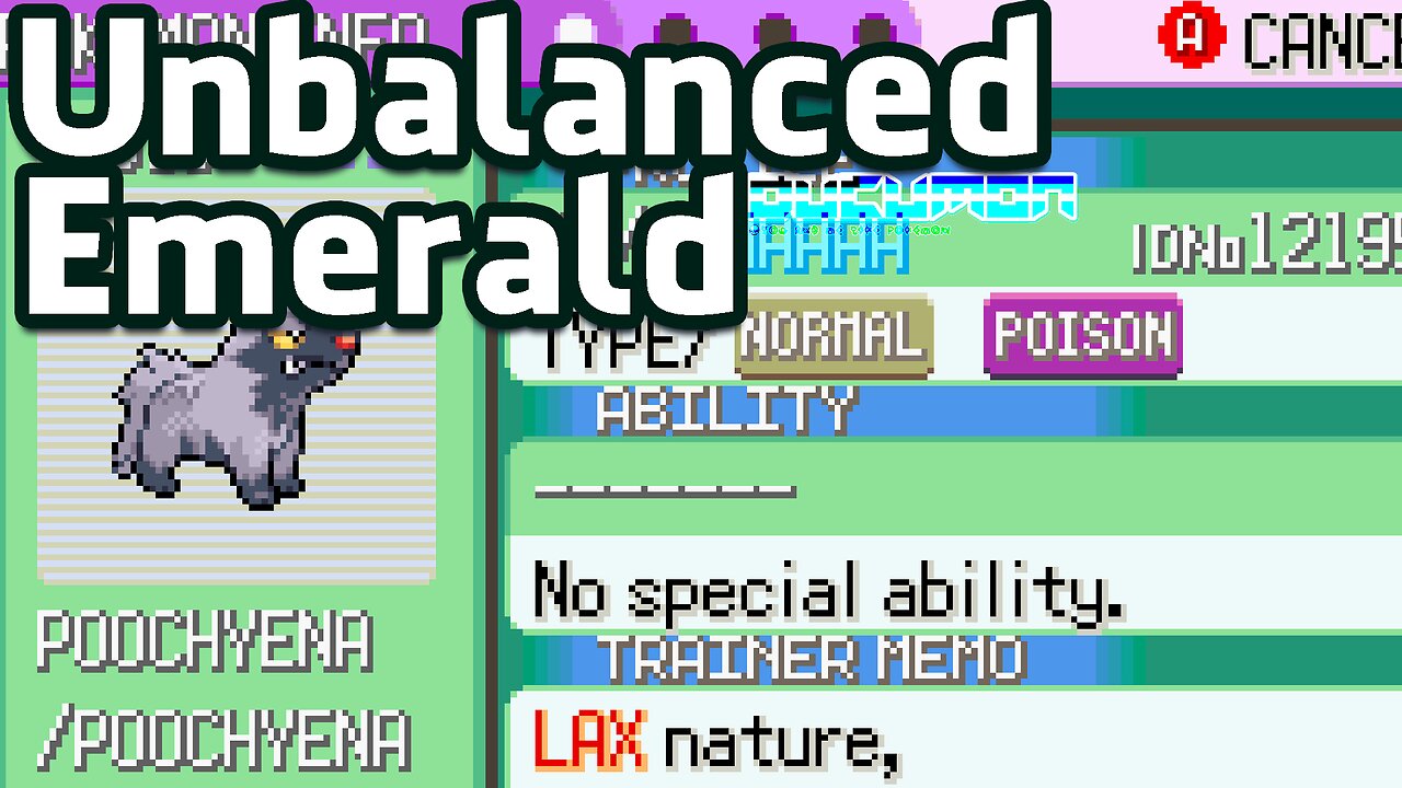 Pokemon Unbalanced Emerald - GBA Hack ROM doesn't have Steel - Dark Type, no ability