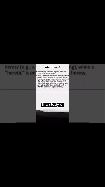 Heresy - opposite of Orthodoxy #shorts #history #christiandoctrine