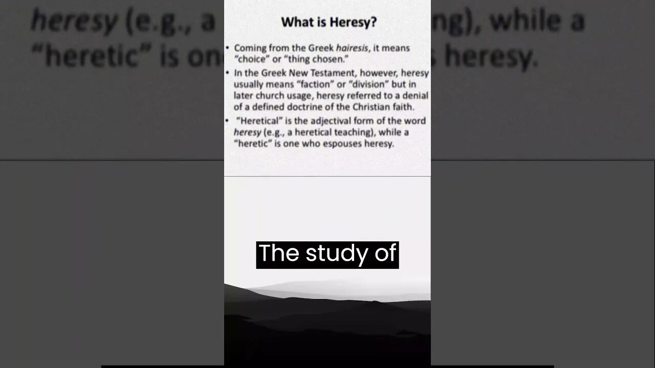 Heresy - opposite of Orthodoxy #shorts #history #christiandoctrine