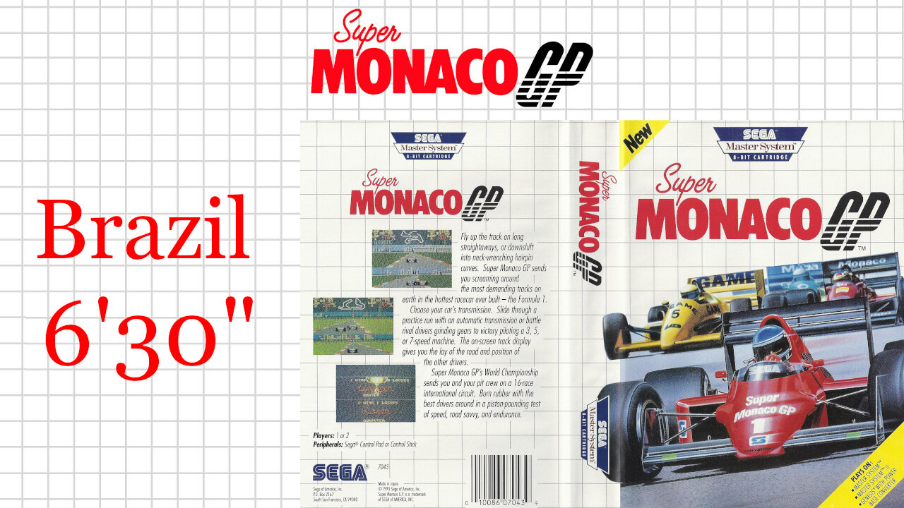 Super Monaco GP [SMS] Brazil [6'30" RTA] | SEGA Master System Marceau