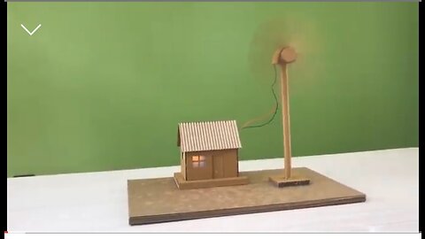 How to make working model of a wind turbine from cardboard | school project