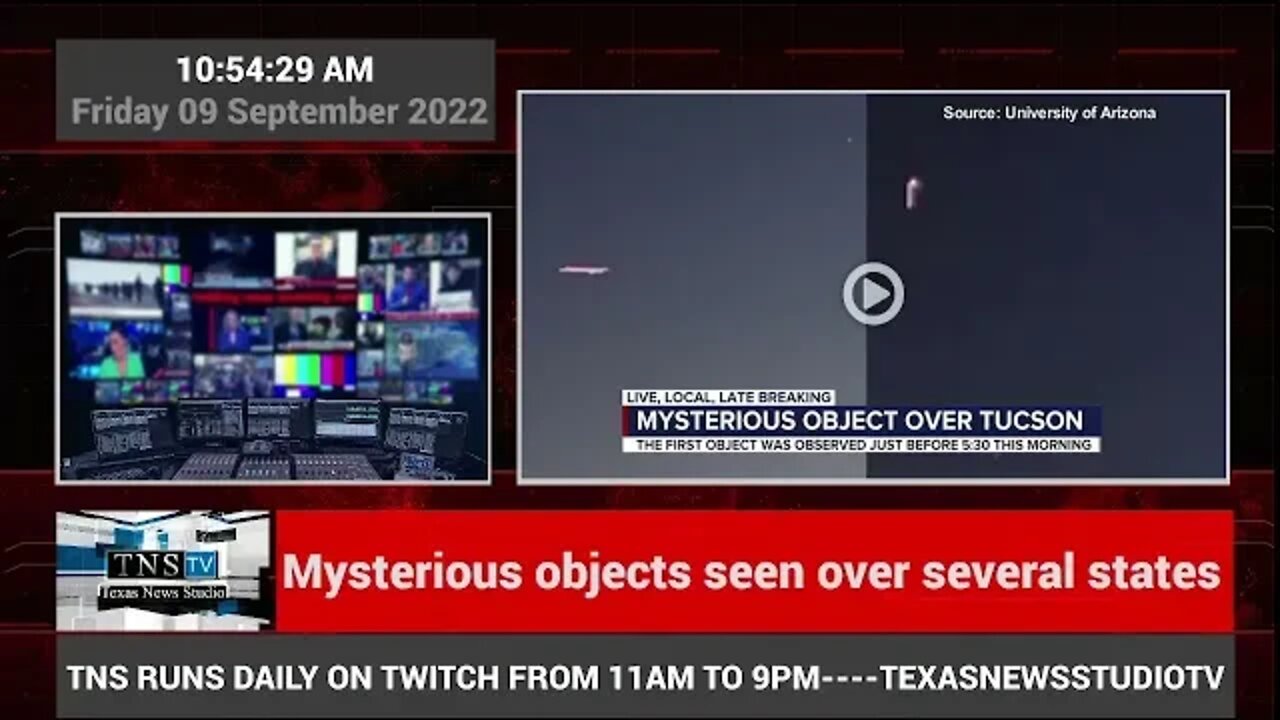 Mysterious objects seen over several states