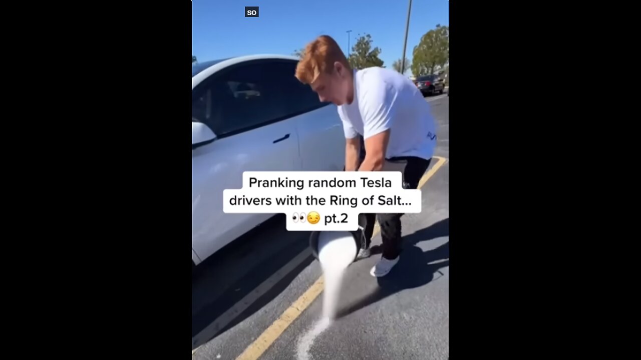 Pranking random tesla drivers with a ring of salt # Short