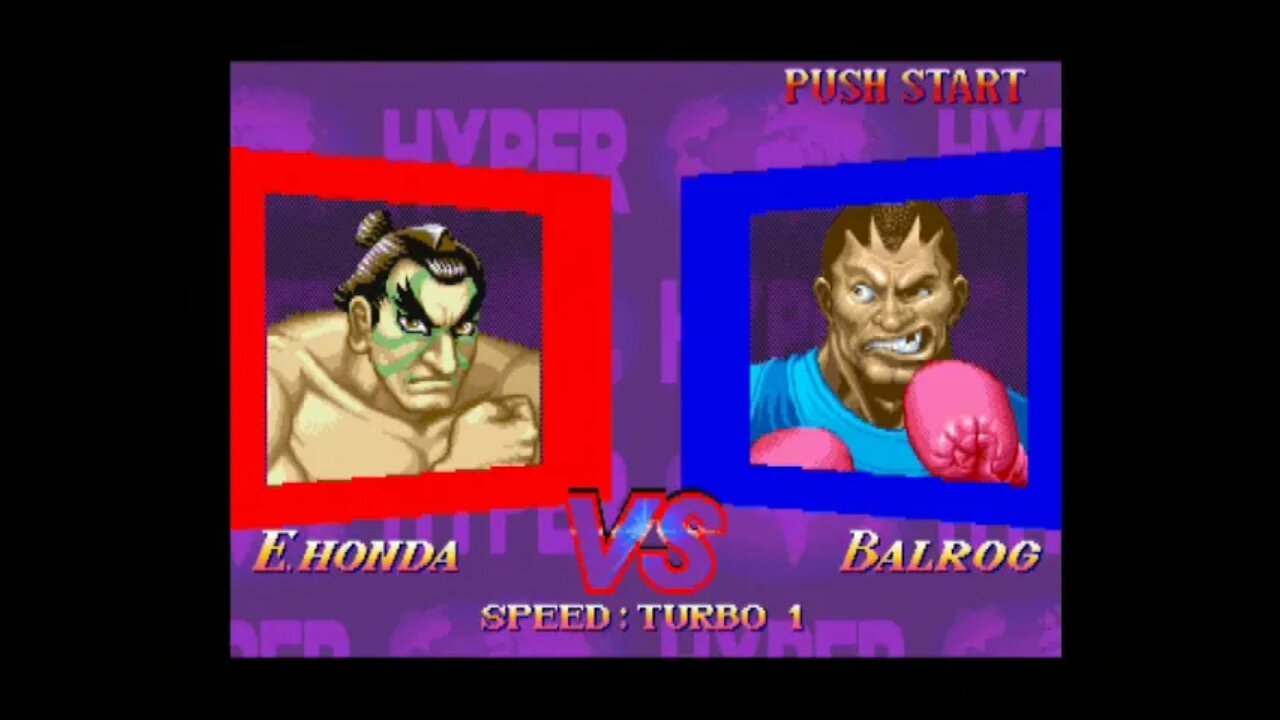 Hyper Street Fighter 2 Nerf AI (PS2) - E. Honda (Turbo) - Hardest - No Continues