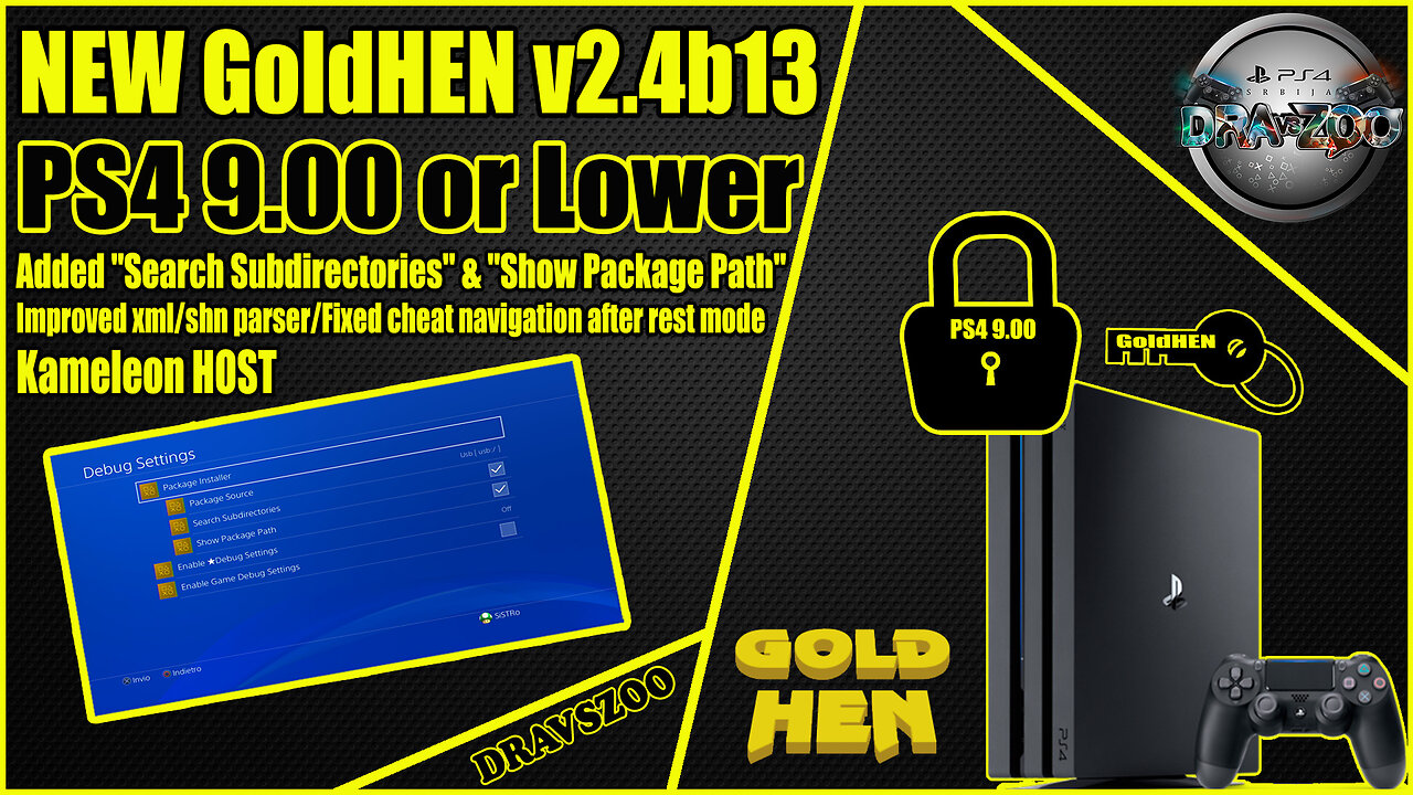 New GoldHEN v2.4b13 Overview | Kameleon v3.2 Host | Quick Testing on 9.00