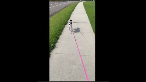 Happy girl Princess on a walk