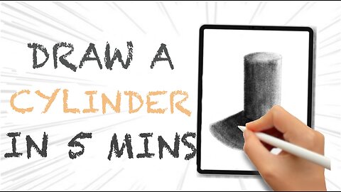 Easy step-by-step tutorial of how to draw a cylinder in 5 minutes