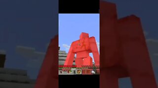 MINECRAFT IRRITANDO O GOLEM #shorts #minecraft