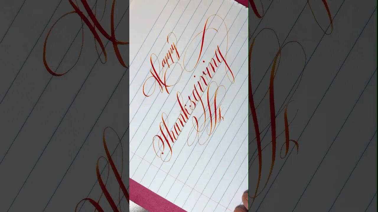 Calligraphy Words: thanksgiving #calligraphymasters #handwriting