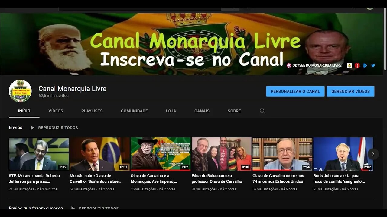 ABA COMUNIDADE YOUTUBE: Como assistir aos melhores videos do Canal monarquia Livre?