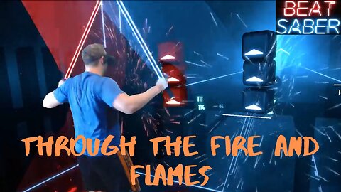 Beat Saber || Through The Fire and Flames - Dragonforce || Expert Mixed Reality