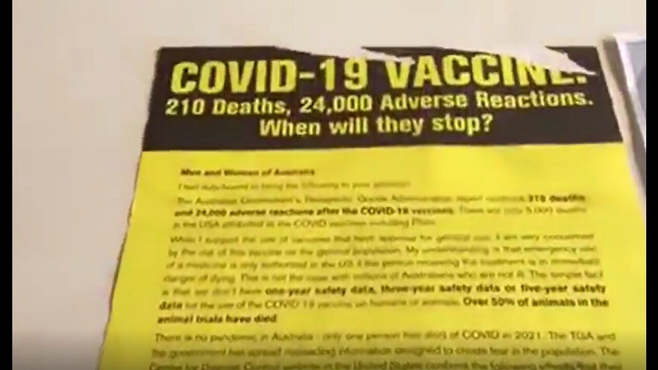 MP In Australia Mail Bombing Citizens Warning Vaccines Are Killing People - 7-3-21