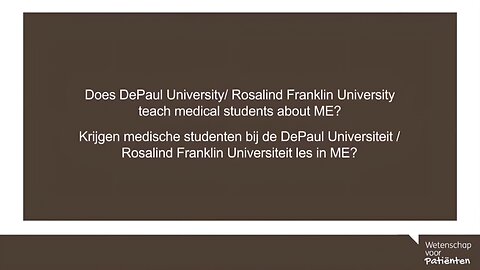 Does DePaul University / Rosalind Franklin University teach medical students about Epidemic M.E.? - Leonard Jason (Psychologist)