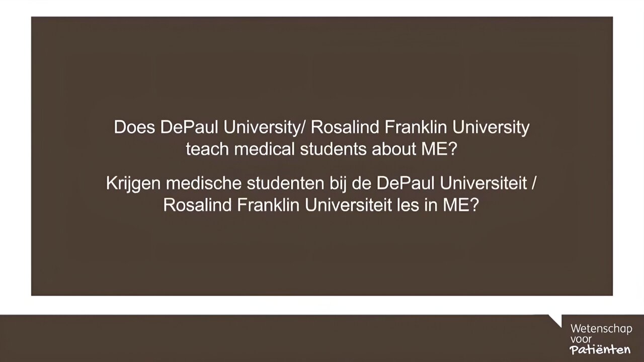 Does DePaul University / Rosalind Franklin University teach medical students about Epidemic M.E.? - Leonard Jason (Psychologist)