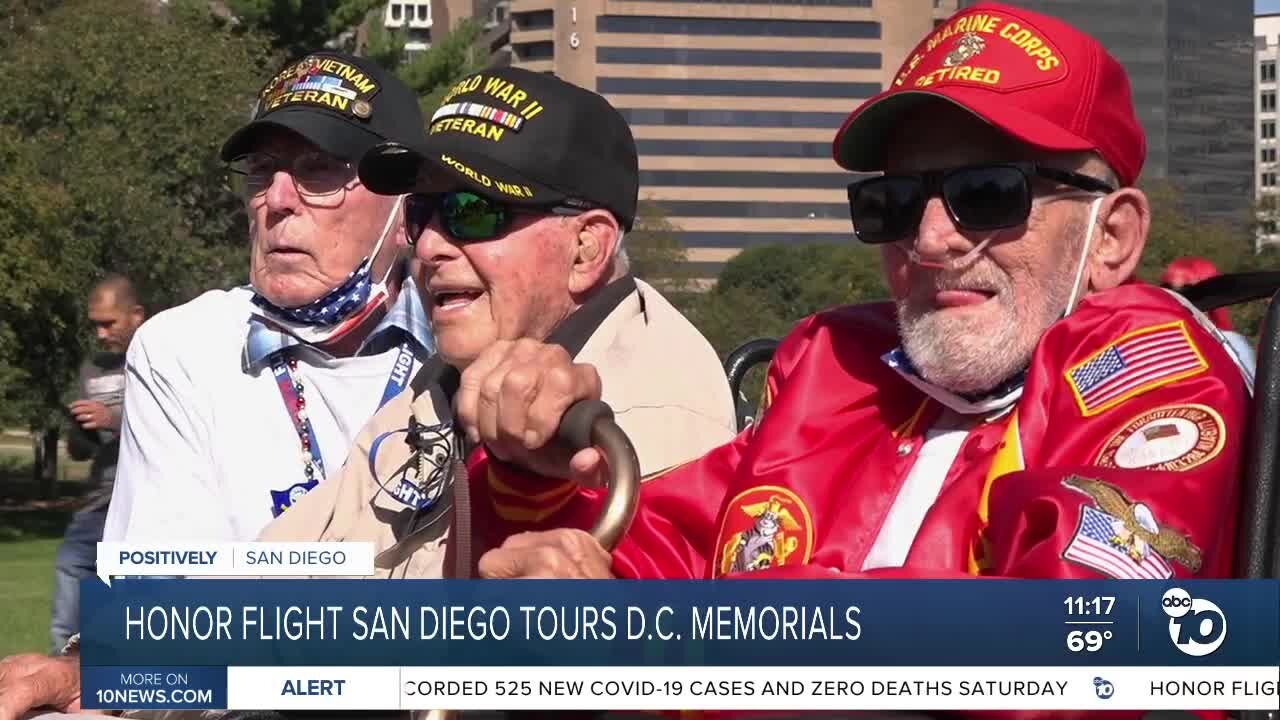 Honor Flight San Diego takes 94 veterans around D.C.