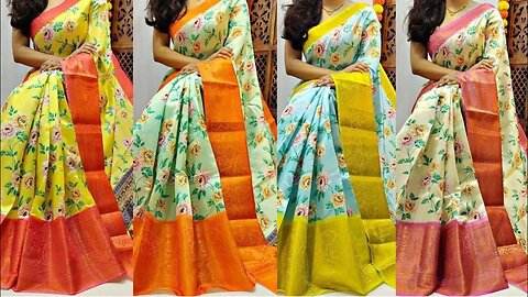 New Printed Saree Designs with Price by teja collections!!