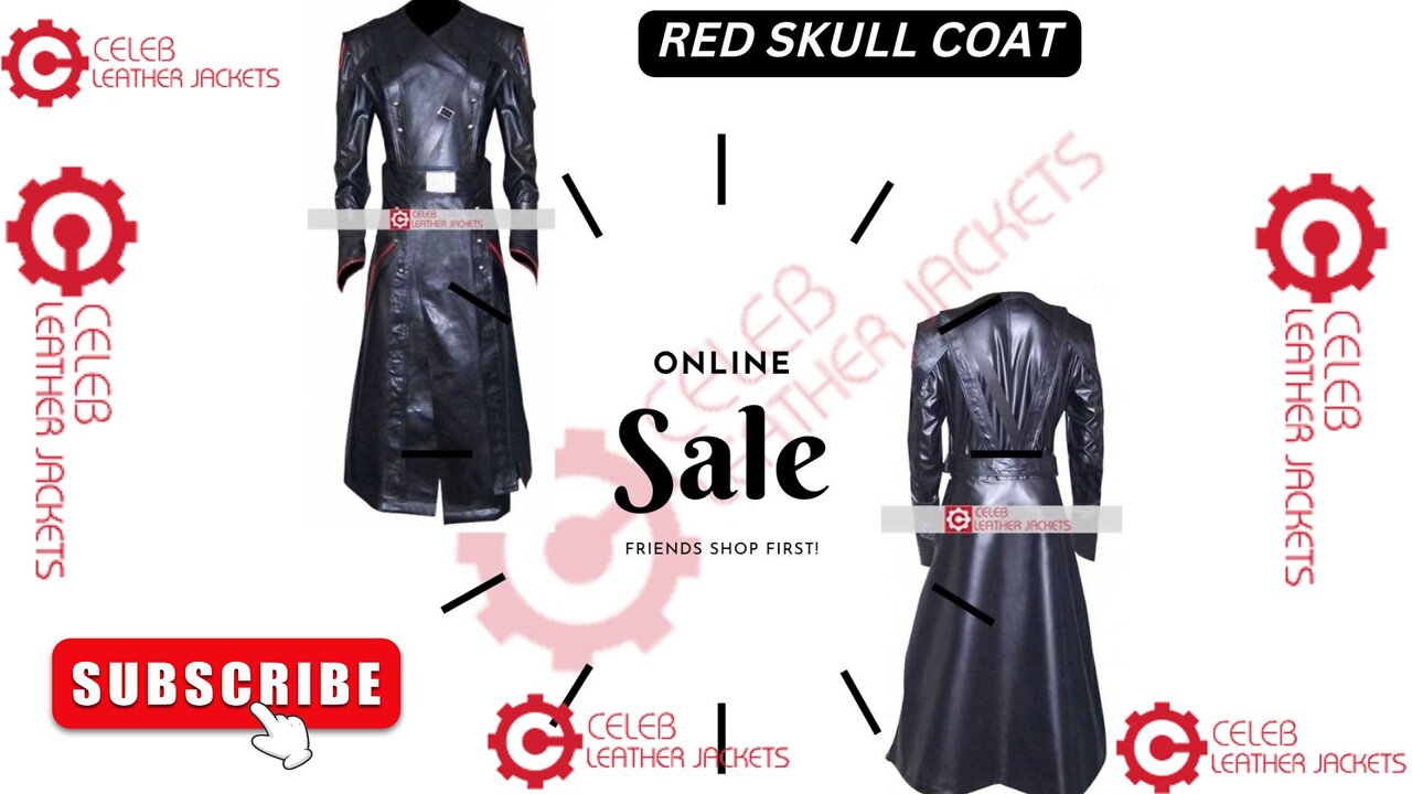 Captain America Avenger | Red Skull | Black Leather Coat | Celeb Leather Jackets