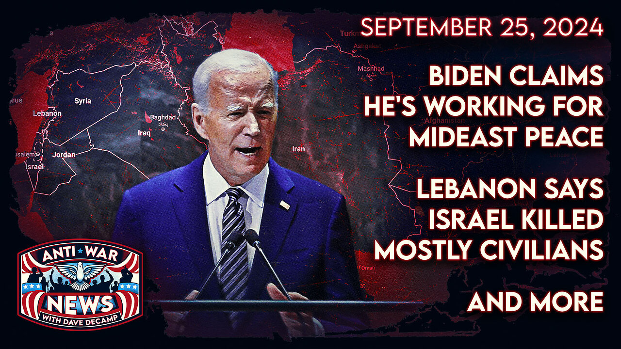 Biden Claims He's Working for Mideast Peace, Lebanon Says Israel Killed Mostly Civilians, and More