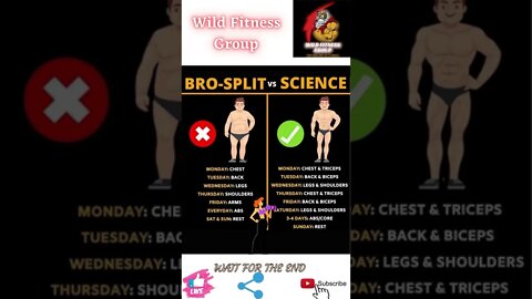 🔥Bro split vs science🔥#shorts🔥#wildfitnessgroup🔥2 May 2022🔥