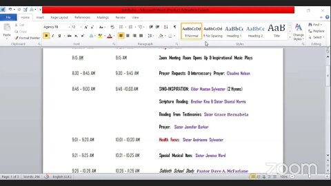 TOPM Ministry's Sabbath School Health Presentation