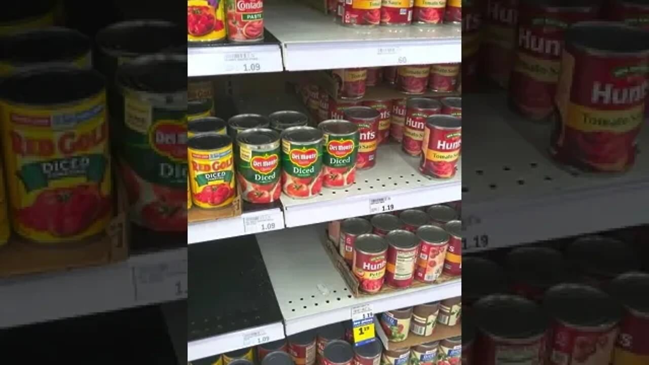 Food Rationing 'Tomato Sauce Cans' Meijer Grocery Store IL : August 4, 2022