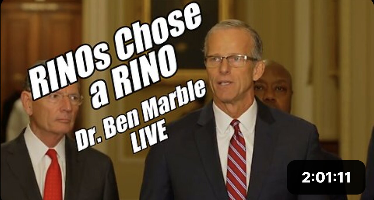 RINOs Chose a RINO. Dr. Ben Marble LIVE. B2T Show, Nov 13, 2024