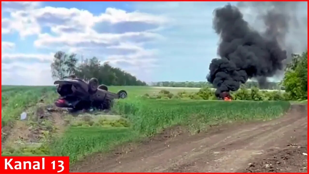 "They hit us, our vehicle is on fire" - Russians whose vehicle were hit were saved at last moment