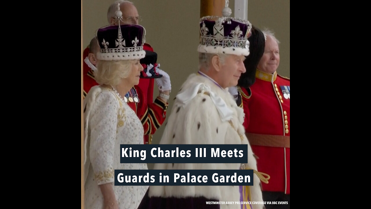 The newly crowned King Charles III and Queen Camilla were given a royal salute