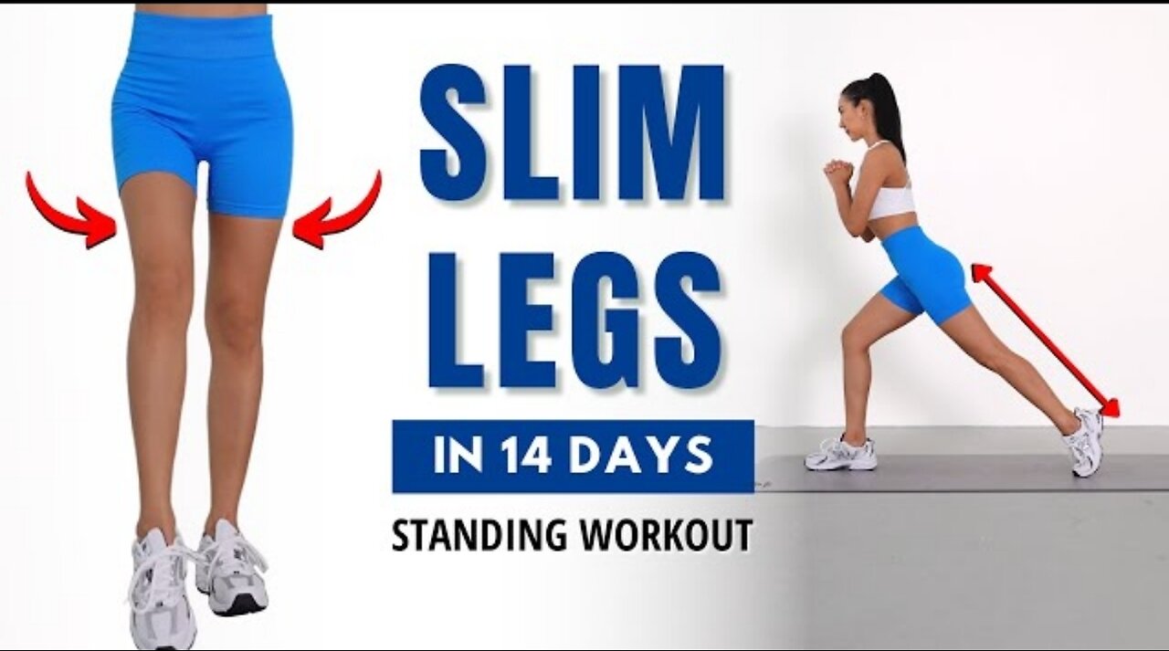 SLIM LEGS in 14 Days - 10 MIN Legs Stretching Exercises, All Standing, Beginner Friendly