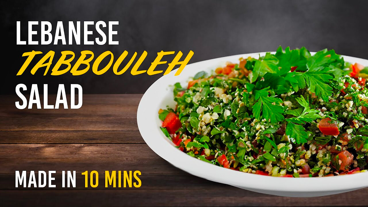 Lebanese Tabbouleh Salad - quick 10mins traditional recipe