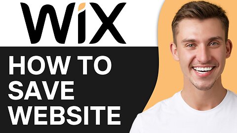 HOW TO SAVE WIX WEBSITE