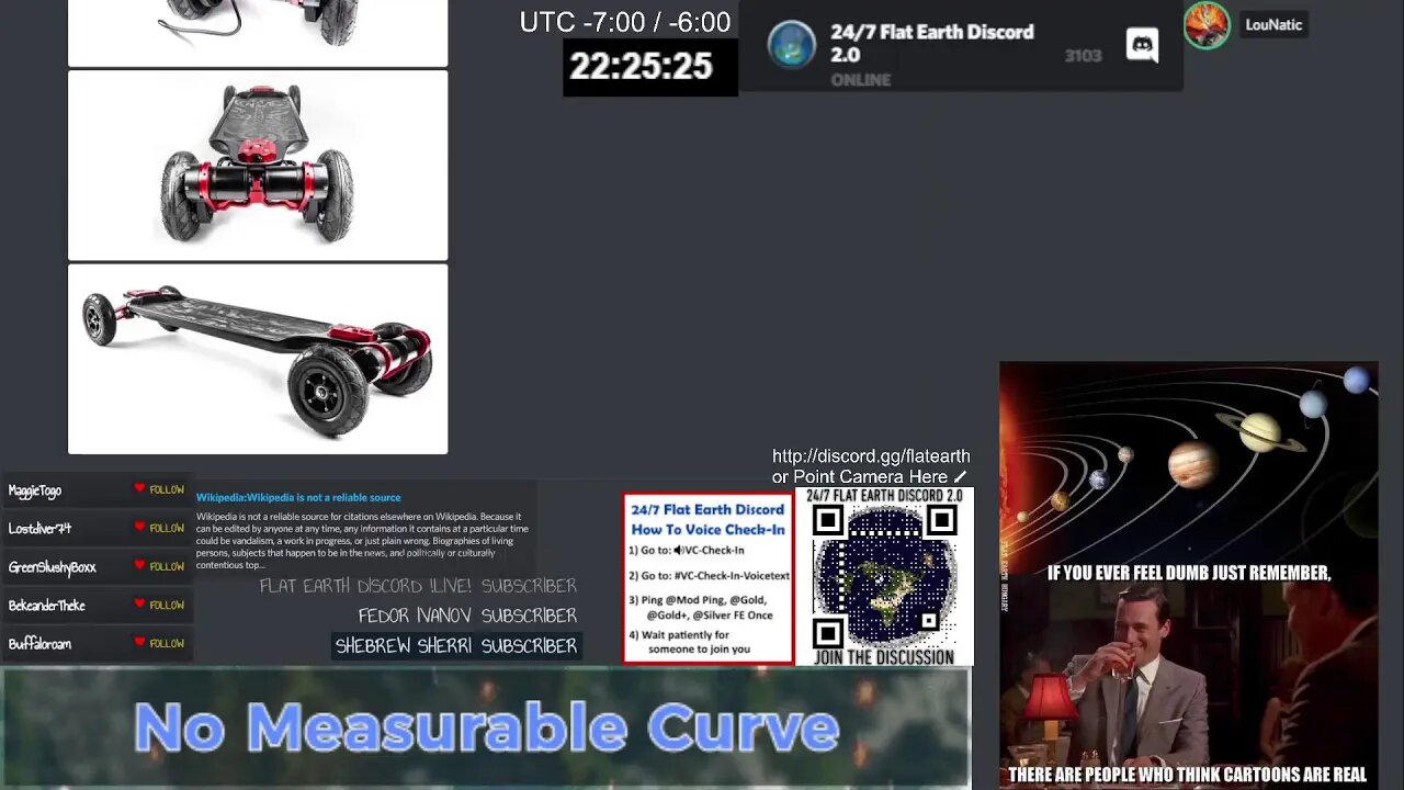 GLOBE VS REALITY on 24/7 Flat Earth Discord 2.0