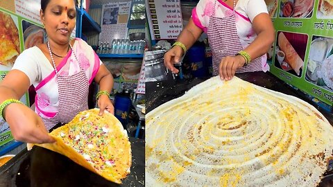 Kohlapur Biggest Paper Dosa - Indian Street Food