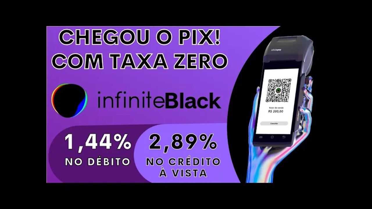Chegou o PIX nas máquinas da InfinitePay! A máquina android Infinite SmartBlack!