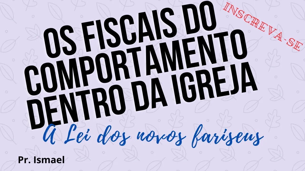 Igrejas Legalistas - não proves, não toques, não manuseies