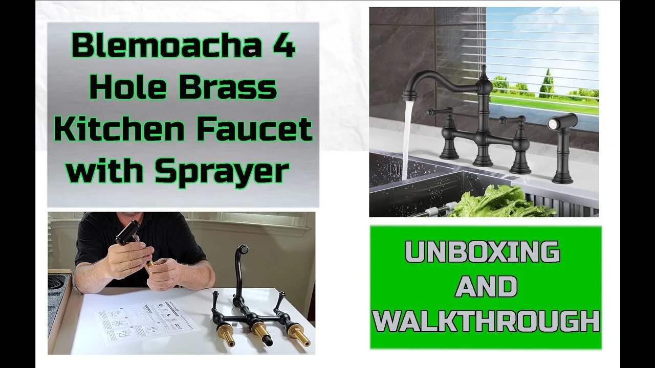 Super Nice Looking Blemoacha 4 Holes Kitchen Faucet And Sprayer - Solid Construction