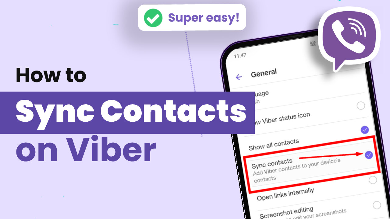 How to sync contacts in viber