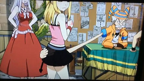 fairy tail drunken Master slaps Lucy Butt